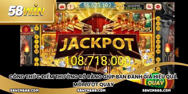 Công thức điểm thưởng rõ ràng giúp bạn đánh giá hiệu quả mỗi lượt quay
