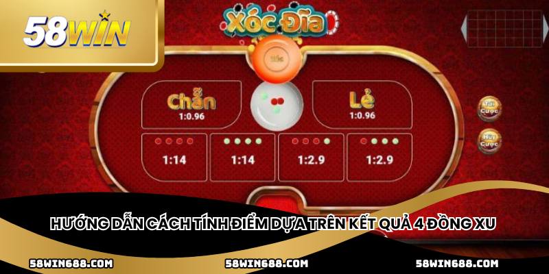 Hướng dẫn cách tính điểm dựa trên kết quả 4 đồng xu